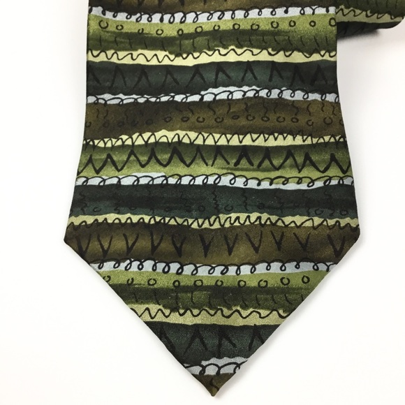 J. Garcia Men’s Silk Tie Limited Edition Green - Picture 2 of 5